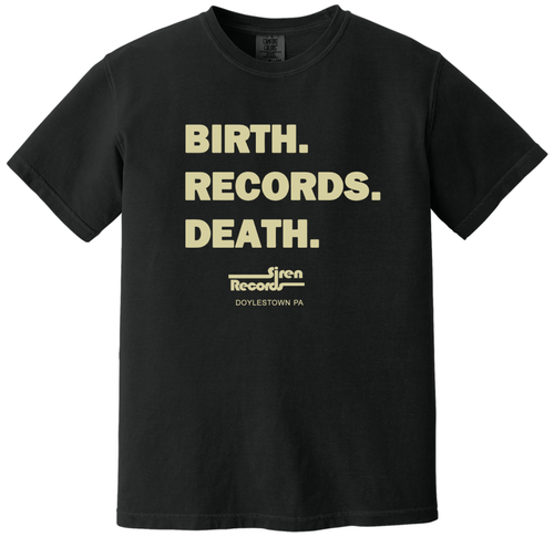 Siren Records - [Large] Black Birth Records Death Short Sleeve 