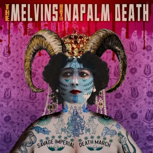 Melvins / Napalm Death - Savage Imperial Death March vinyl record cover