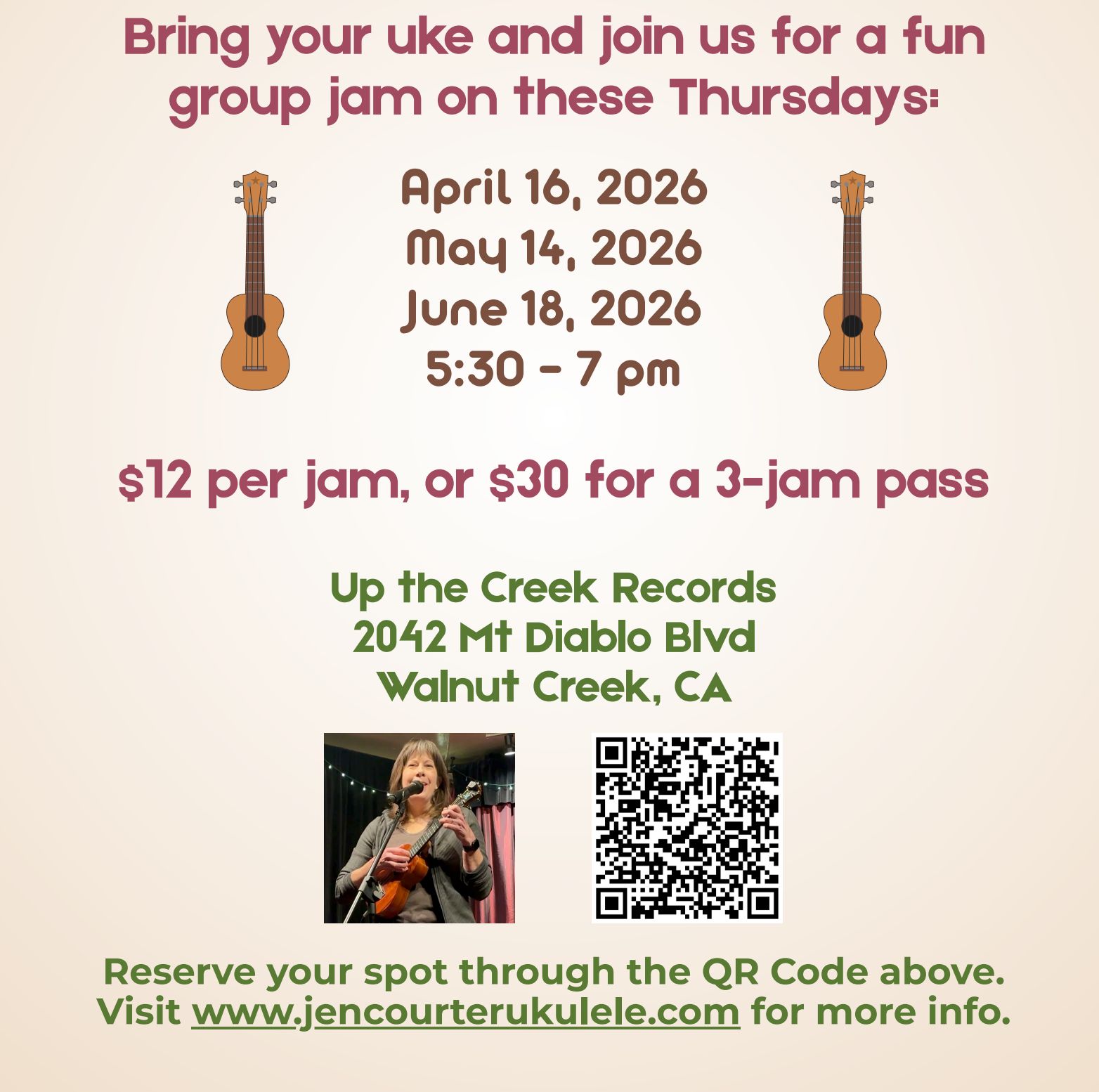 Up the Creek Records - Uke Jam With Jen
