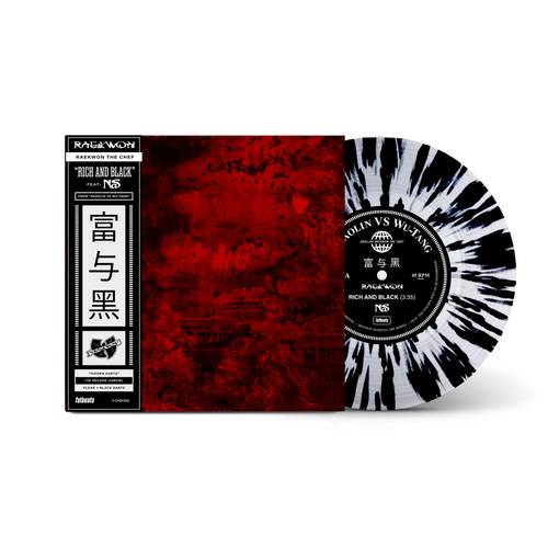 Raekwon - Rich & Black ft Nas b/w Crane Style ft Busta Rhymes [Hidden Darts variant with OBI strip and splattered vinyl]