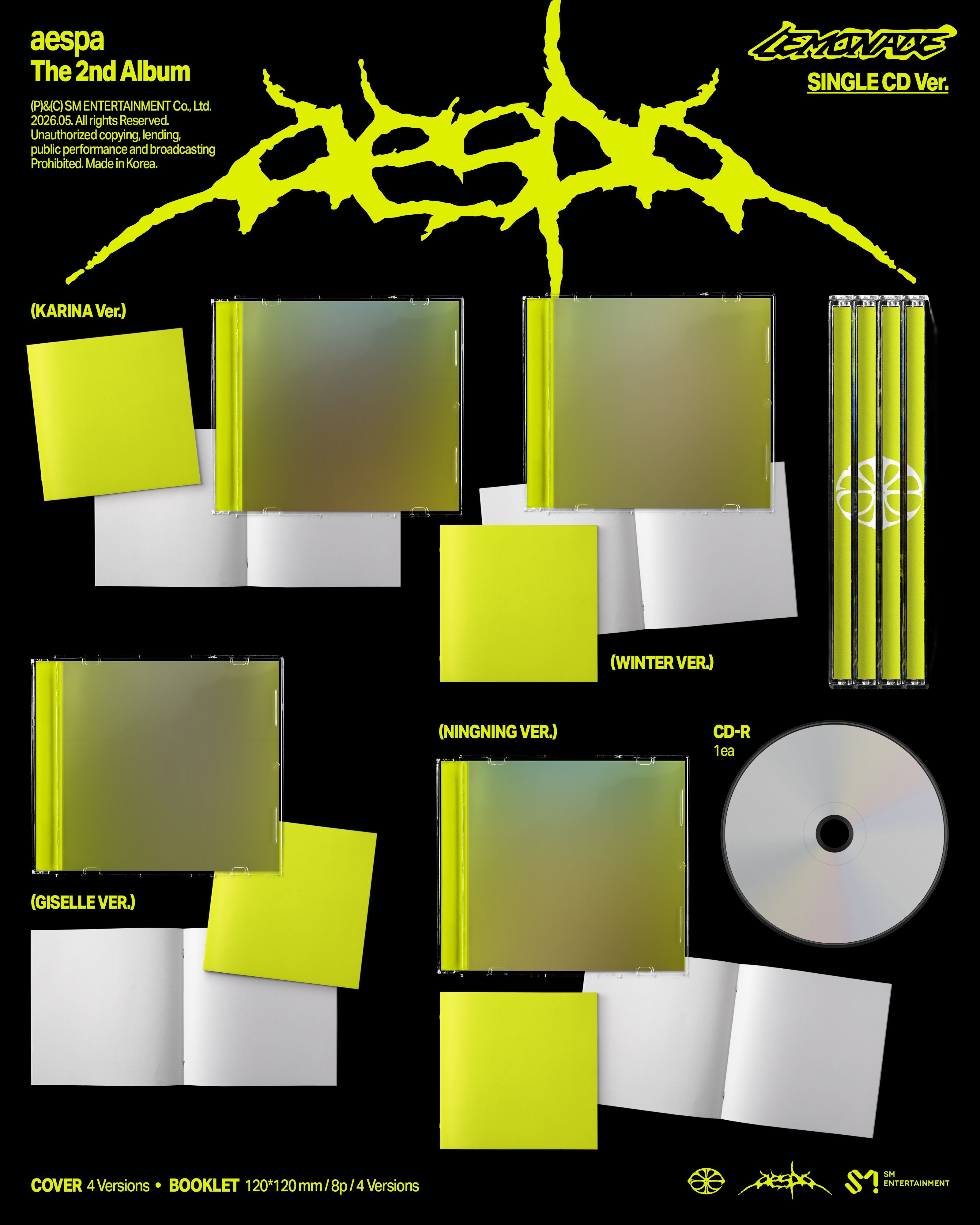 Pre Order Aespa LEMONADE SINGLE CD Ver KARINA Musicology Co Pre Order Aespa LEMONADE SINGLE CD Ver KARINA Musicology Co