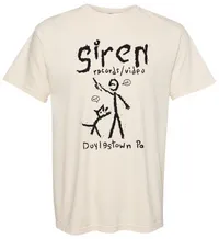 Siren Records - [XL] Cream Stick Figure Short Sleeve