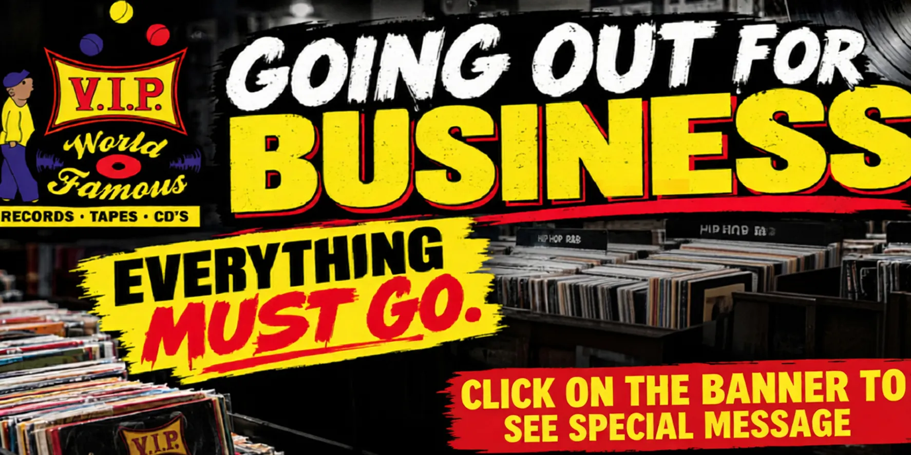 Click on the banner to see special message