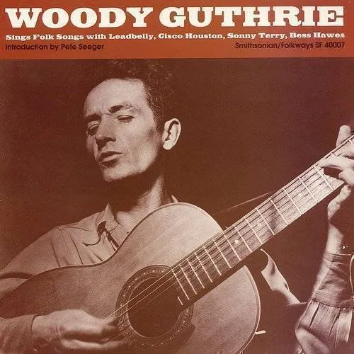 Woody Guthrie - Sings Folk Songs vinyl record cover
