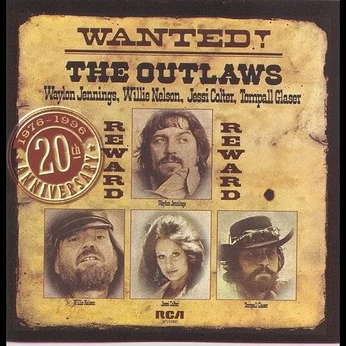Waylon Jennings - Wanted: The Outlaws vinyl record cover
