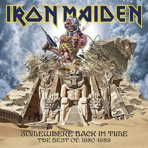 Iron Maiden - Somewhere Back In Time: The Best Of 1980-1989 vinyl record cover