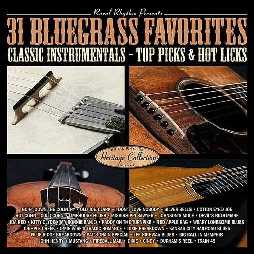Mac Martin - Rural Rhythm Presents 31 Bluegrass Favorites: Classic Instrumentals - Top Picks & Hot Licks vinyl record cover
