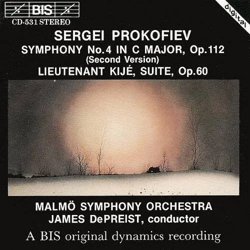James DePreist - Symphony 4 / Lieutenant Kije Suite vinyl record cover