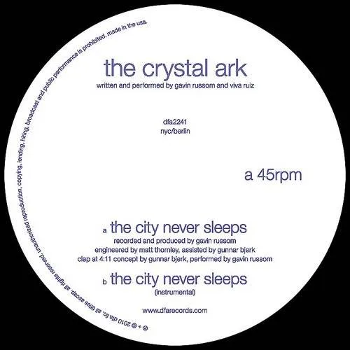 Crystal Ark - The City Never Sleeps vinyl record cover