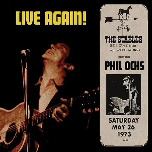 Phil Ochs - Live Again vinyl record cover