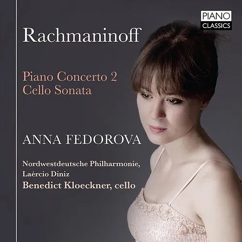Anna Fedorova - Rachmaninoff Piano Concerto No. 2 Cello Sonata vinyl record cover