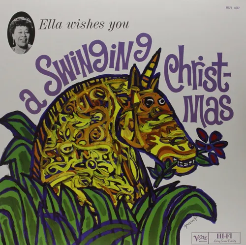 Ella Fitzgerald - Wishes You A Swinging Christmas vinyl record cover