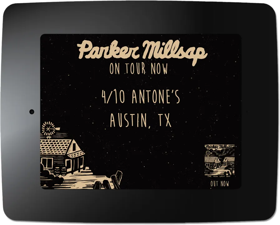 Parker Millsap - Kiosk Screen Saver - Tour Date