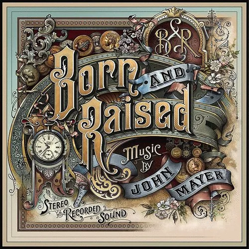 John Mayer - Born And Raised vinyl record cover