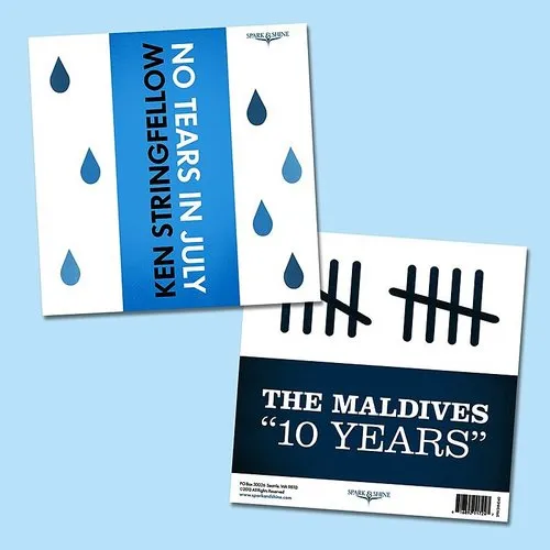 Ken Stringfellow & The Maldives - No Tears in July B/W 10 Years vinyl record cover