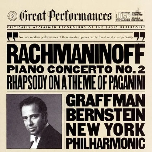 Gary Graffman New York Philharmonic - Piano Concerto 2 / Rhapsody on Theme of Paganini vinyl record cover