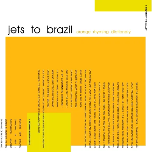 Jets To Brazil - Orange Rhyming Dictionary vinyl record cover