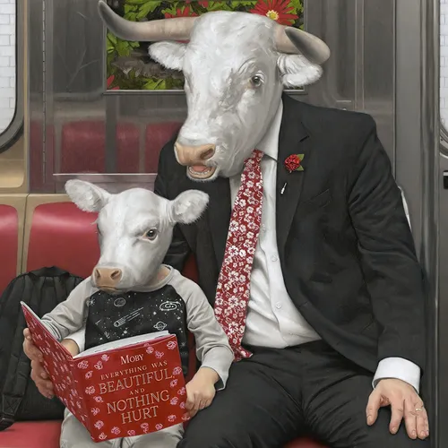 Moby - Everything Was Beautiful, and Nothing Hurt vinyl record cover