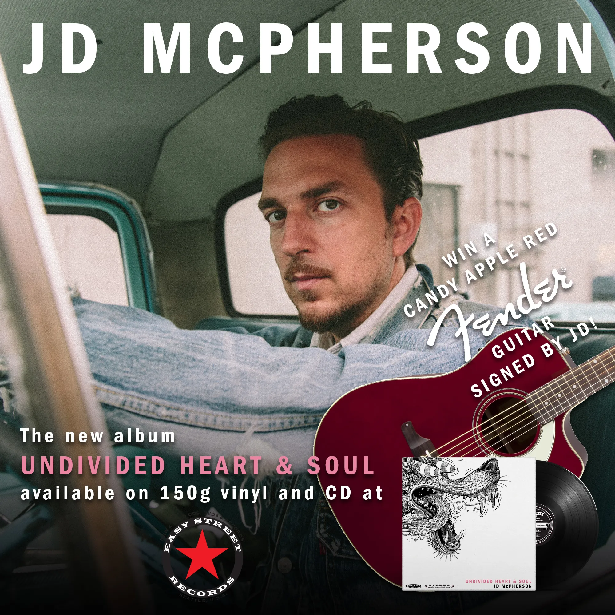 Win A Fender Guitar Signed By JD McPherson! | Easy Street Records