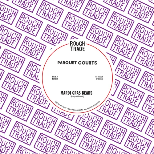 Parquet Courts - "Mardi Gras Beads"/"Seems Kind of Silly" vinyl record cover