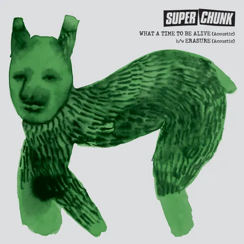Superchunk - "What a Time to Be Alive (Acoustic)" b/w "Erasure (Acoustic)" vinyl record cover