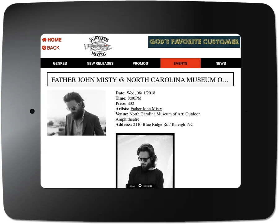 Father John Misty - Kiosk Event Page