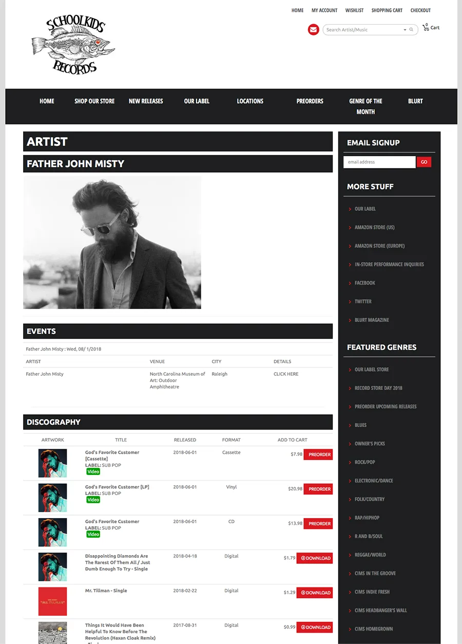 Father John Misty - Artist Page Event Callout