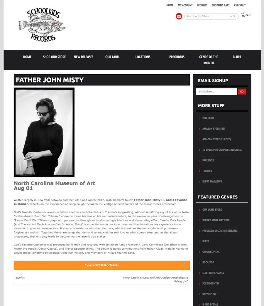 Father John Misty - Web Event Page