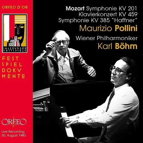 Mozart / Pollini / Boehm / Vienna Phil - Pno Con K. 459 & Syms K. 201 & 385 Haffner vinyl record cover