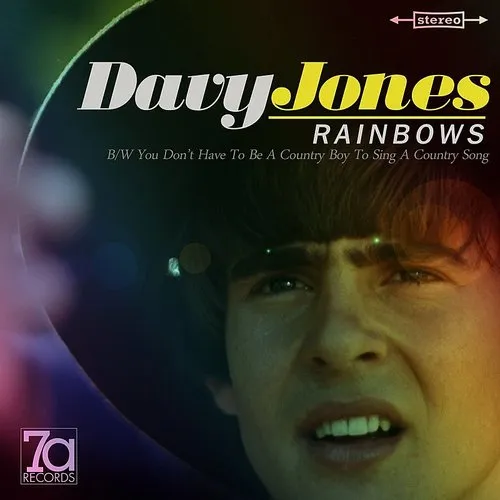 Davy Jones - Rainbows / You Don't Have To Be A County Boy To vinyl record cover