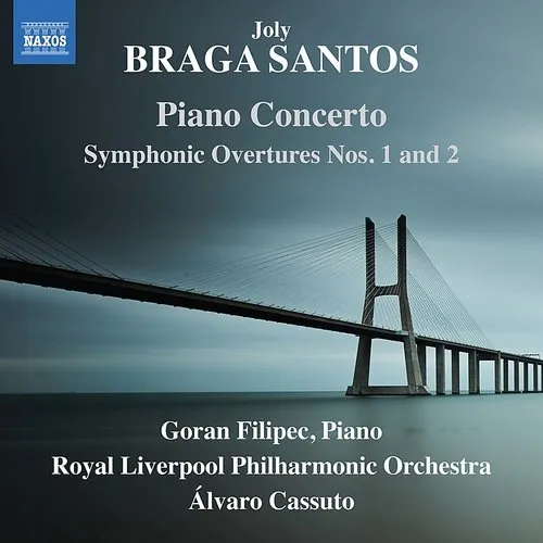 Santos - Piano Concerto / Symphonic Overtures 1 & 2 vinyl record cover