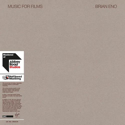 Brian Eno - Music For Films vinyl record cover