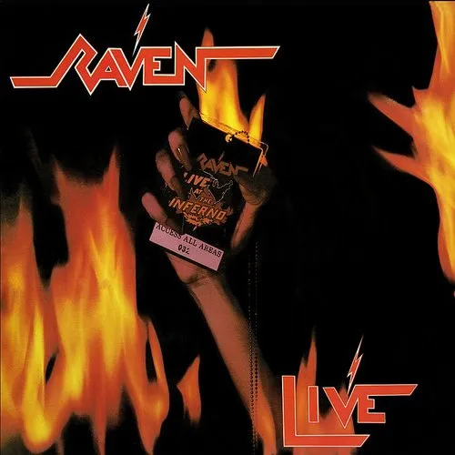 Raven - Live At The Inferno vinyl record cover