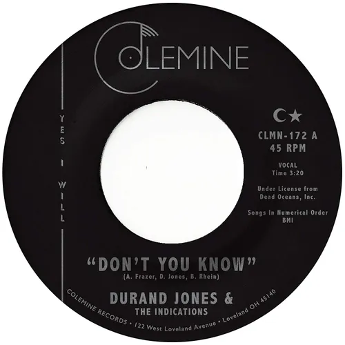 Durand Jones & The Indications - Don't You Know vinyl record cover