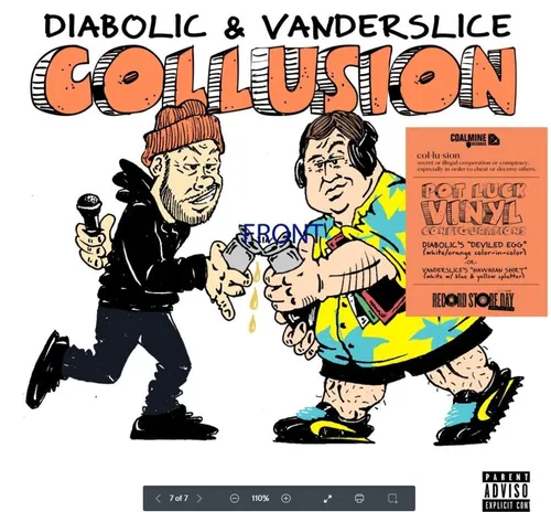 Diabolic / Vanderslice - Collusion vinyl record cover
