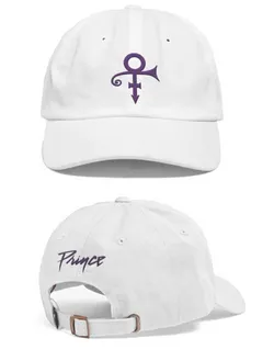 Prince white and purple logo baseball cap