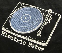 Blue record player shirt