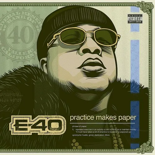 E-40 - Practice Makes Paper vinyl record cover