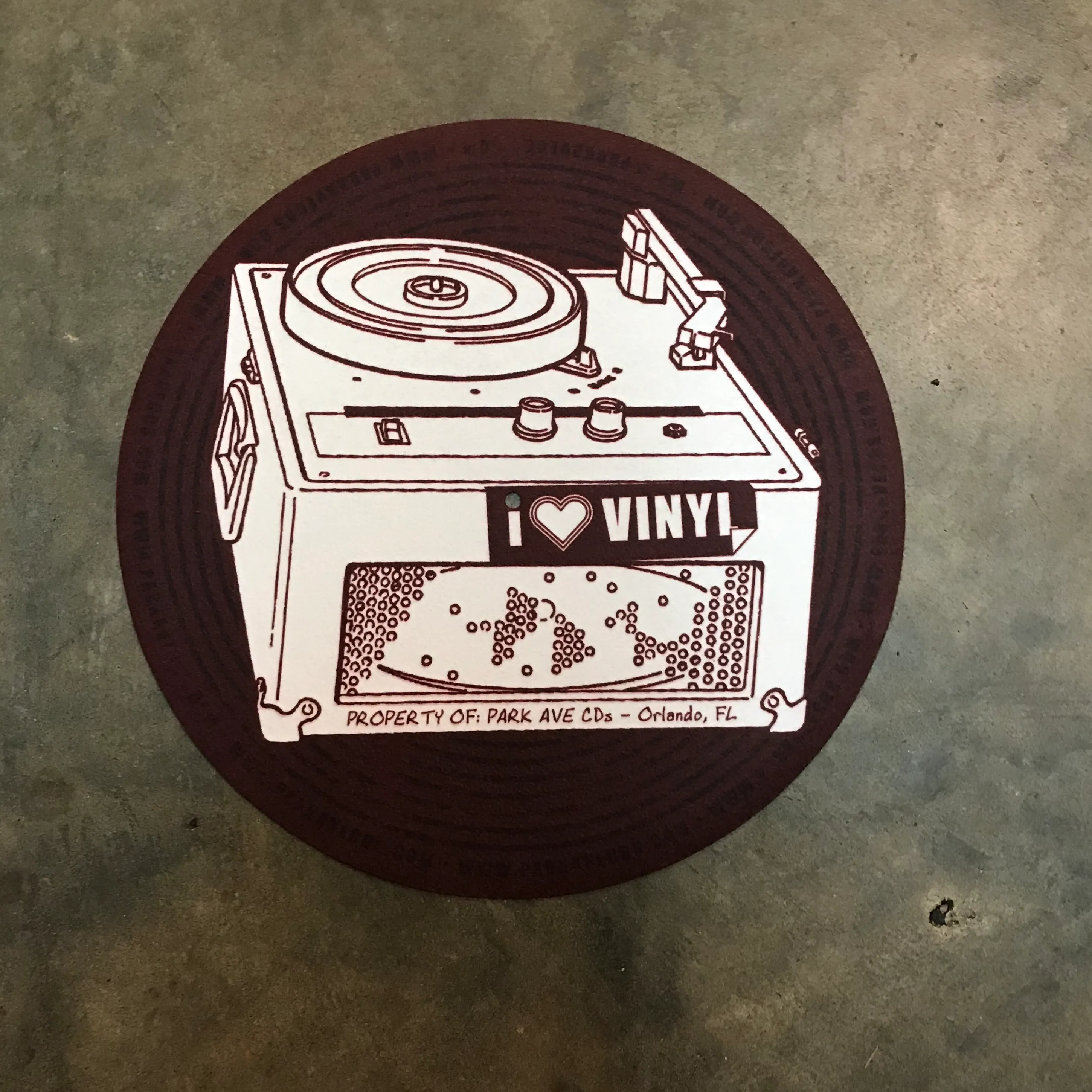I <3 Vinyl Slipmat