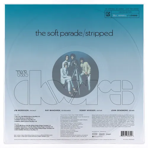 The Doors - The Soft Parade: Stripped vinyl record cover