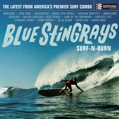 Blue Stingrays - Surf-N-Burn vinyl record cover
