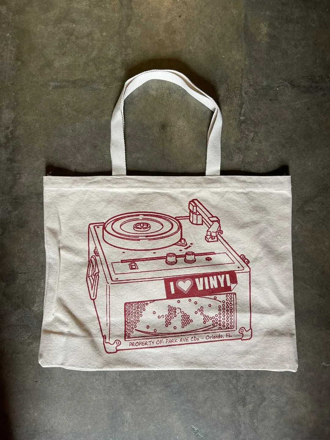 I <3 VINYL TOTE BAG