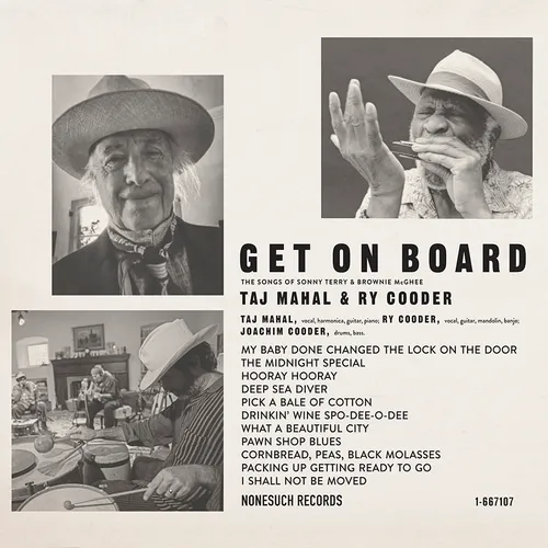 Taj Mahal & Ry Cooder - Get On Board vinyl record cover