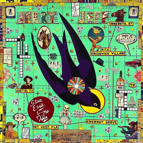 Steve Earle & The Dukes - JERRY JEFF vinyl record cover