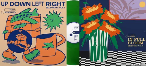 Bluewerks Vol. 1 &amp; 2 - Up Down Left Right / In Full Bloom vinyl record cover