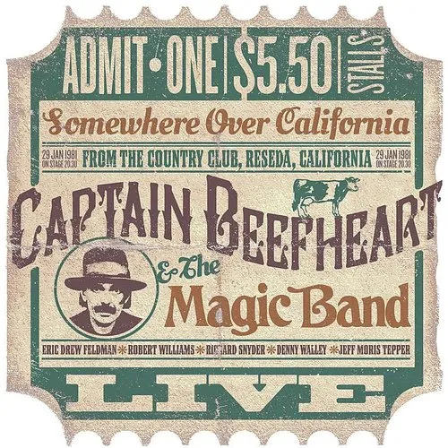 Captain Beefheart - Live At The Country Club Reseda California 1981 vinyl record cover