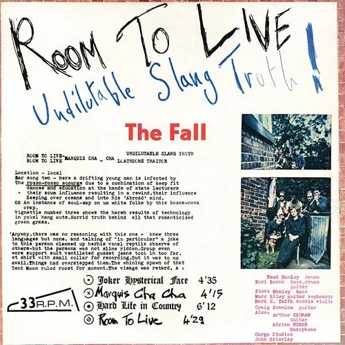 The Fall - Room To Live vinyl record cover