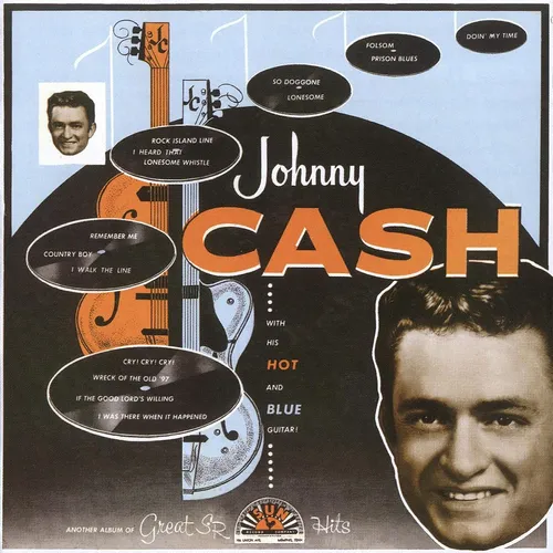 Johnny Cash - With His Hot And Blue Guitar: Sun Records 70th / Remastered 2022 vinyl record cover