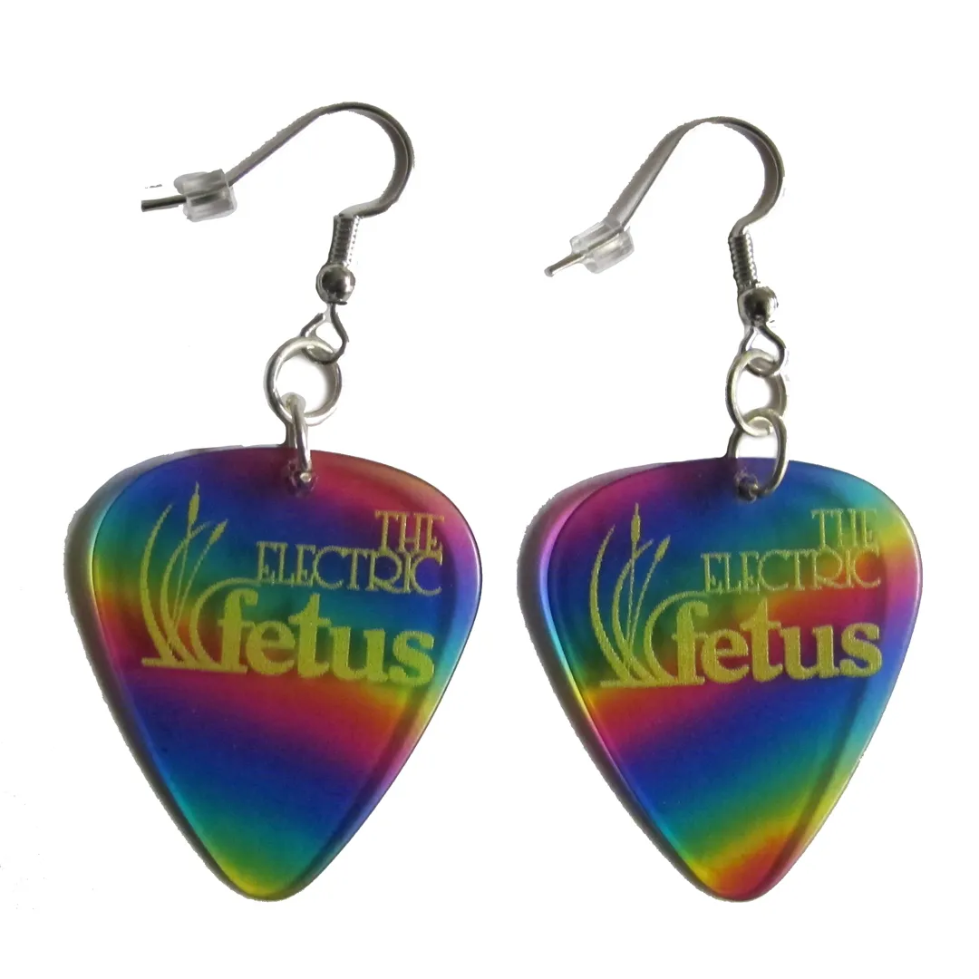 Electric Fetus Guitar Pick Earrings