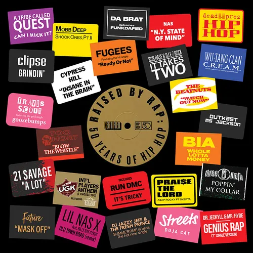 Various Artists - Raised By Rap: 50 Years of Hip Hop vinyl record cover
